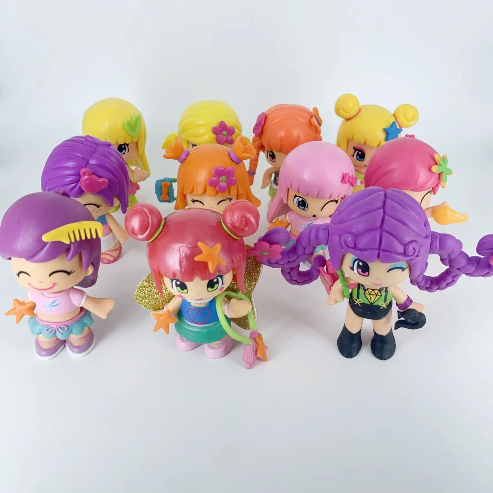 8 pezzi Doubleface Pinypon Gilrs e Little Baby Action Figure bambole per bambini fai da te Cartoon Figuras staccabili giocattoli regalo di natale