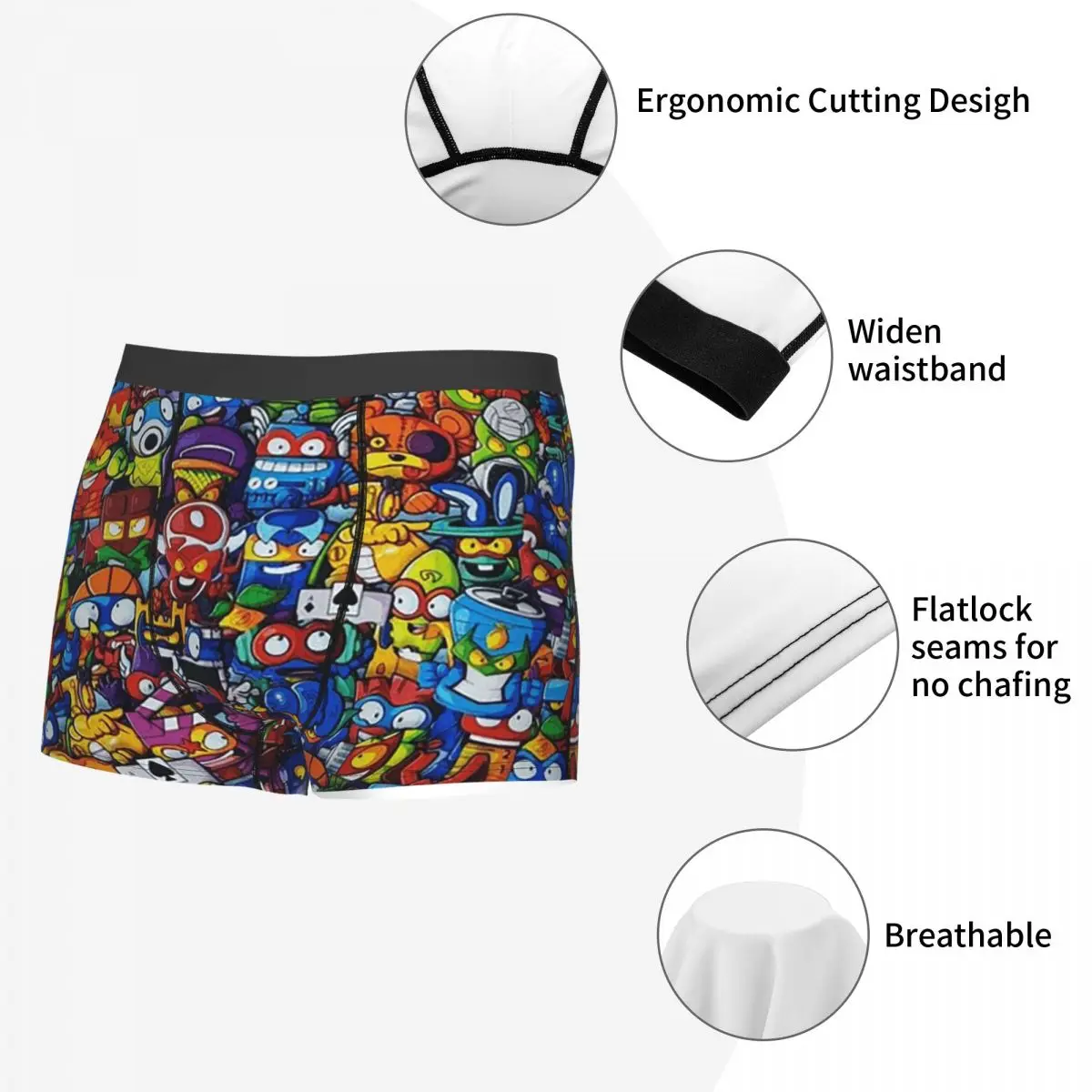Boxer Onderbroek Shorts Nieuwe Super Zings Cartoon Game Superzings Slipje Mannelijke Zacht Ondergoed voor Homme Man Vriendje Geschenken