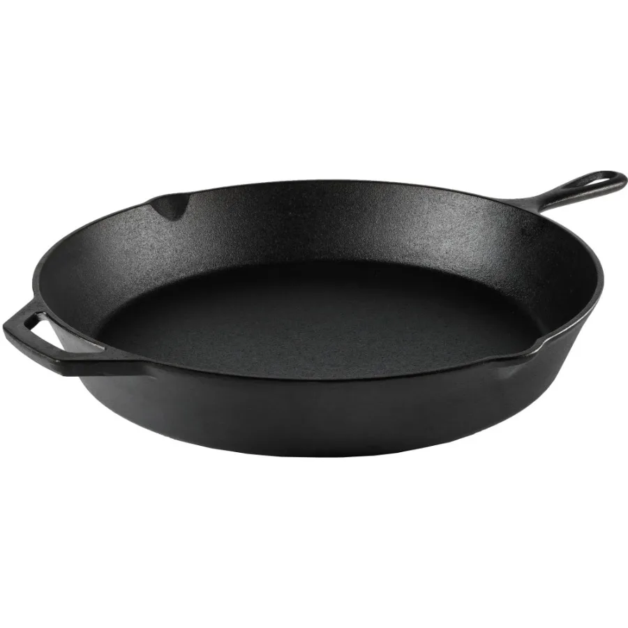 15" Pre-Seasoned Cast Iron Skillet with Handle