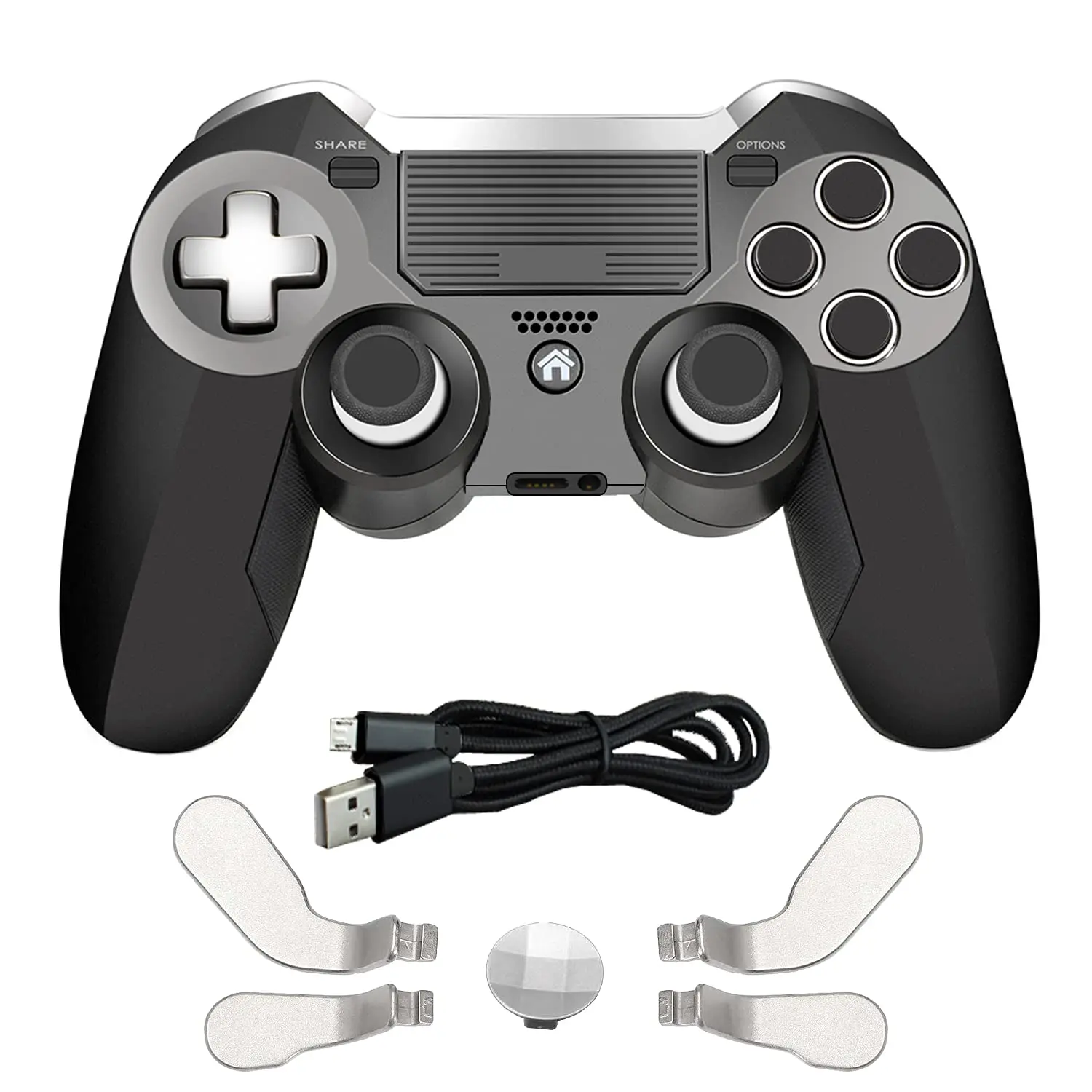 PS4 controller,Wireless Scuf PS4 Elite Gaming Controller with Back Paddles for Remapping Buttons