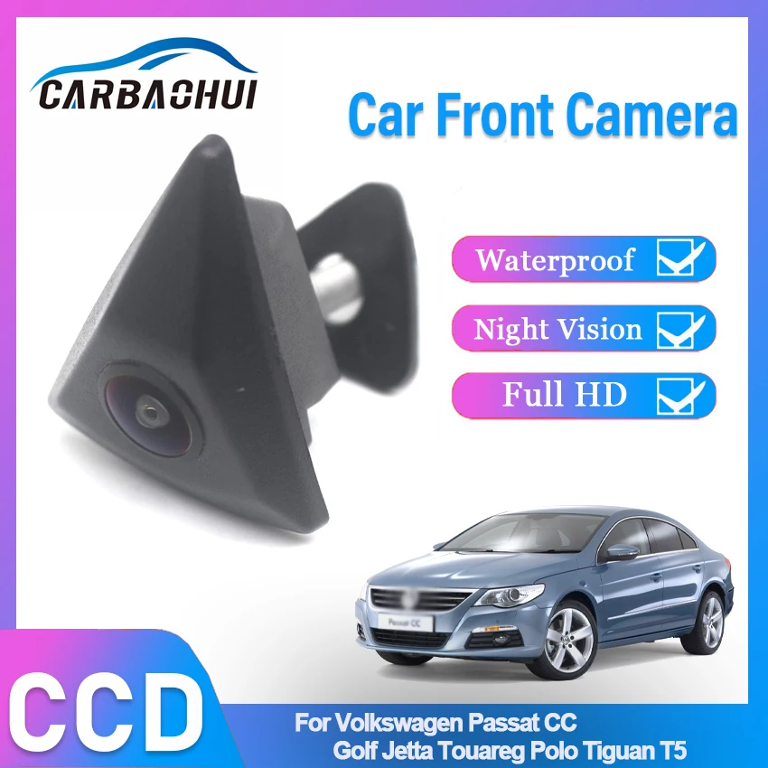 

Front Parking Front Camera For Volkswagen Passat CC Golf Jetta Touareg Polo Tiguan T5 Waterpoof Night Vision HD Logo Embedded