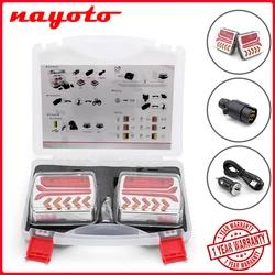 1 Set 12V 24V Wireless Magnetic LED Truck Tail Light Trailer Rear Signal Warning Brake Light Lamp Bus Campers Lorry Caravan RV
