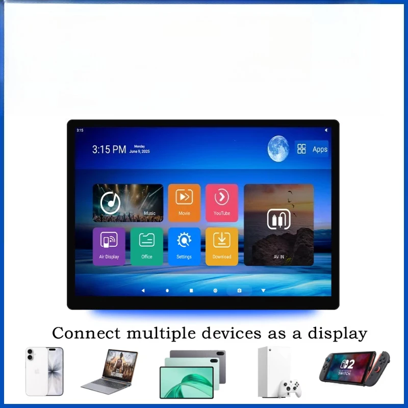 

Автомобильная развлекательная система для задних сидений с 13,5-дюймовым поворотным экраном на Android