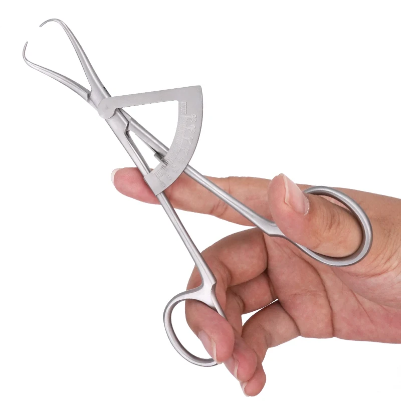 Dental Implant Bone Caliper Stainless Steel Ridge Type Crown Gauge Ruler Surgical Wax Thickness Measuring Instrument