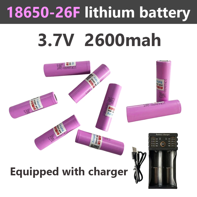 

100% Brand New LCR18650 26F 2600mAh 3.7v Lithium-ion Rechargeable Battery