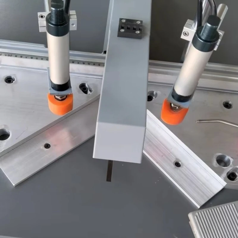 Semi-automatic photo frame cutting angle steel machine 45 90 degree angle plastic cutting machine