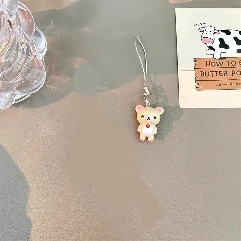 Niedlicher Rilakkuma-Puppen-Schlüsselanhänger, Kawaii-Cartoon im japanischen Stil, Rucksackanhänger, Handyhüllen-Dekoration, Zubehör, Geschenk, Spielzeug – Detail 1