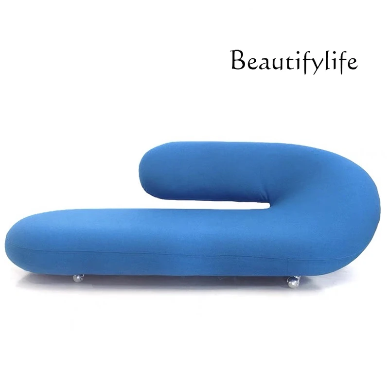 

Classic Design Curved Sofa Reception Lounge Living Room Light Luxury Fashion Backrest Leisure Sofa Chair