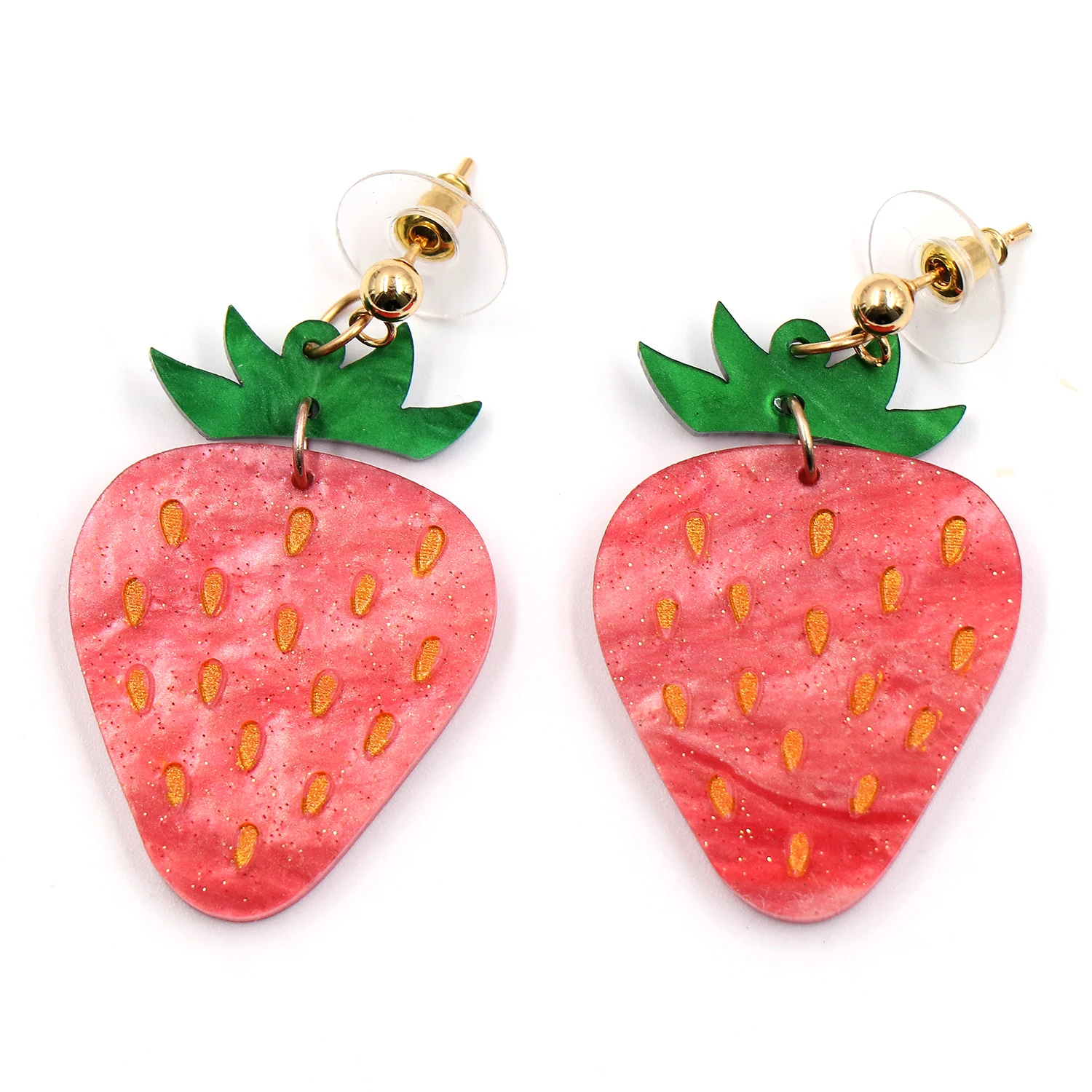 YCXER2521 Pomegranate/popaya /Broccoli/ Blueberry Summer Fruit Dangle Earrings Hand Painting Acrylic Laser cut