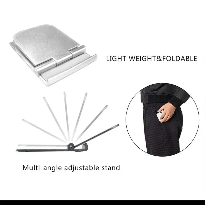 Universal Foldable Desk Phone Holder Mount Stand Portable Tablet Stand Desk Lazy Bracket Adjustable Angle Mobile Phone Stand