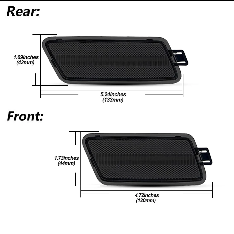 Front Rear Amber Red Led Fender Flare Side Marker Lights For Audi A7 Quattro 14-16 S7 13-18 A7 Quattro 12-18 RS7 14-18