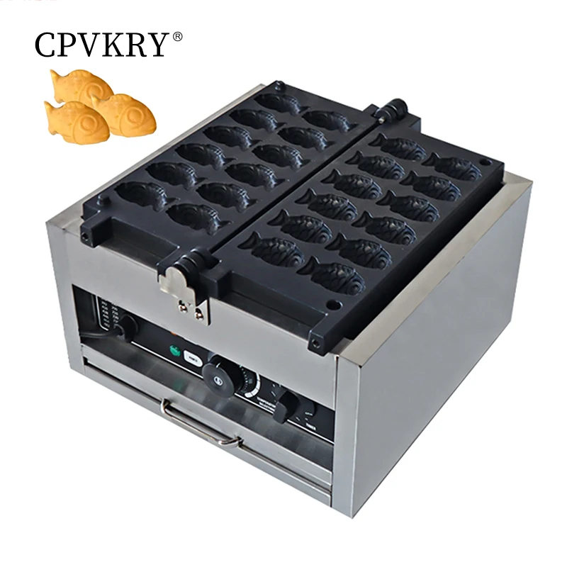 Taiyaki Waffle Maker/Mini Fish-Shaped Waffle Iron/Waffle Maker Shapes/Non-Stick Teflon Coating,50-300℃/122-572℉ Adjustable