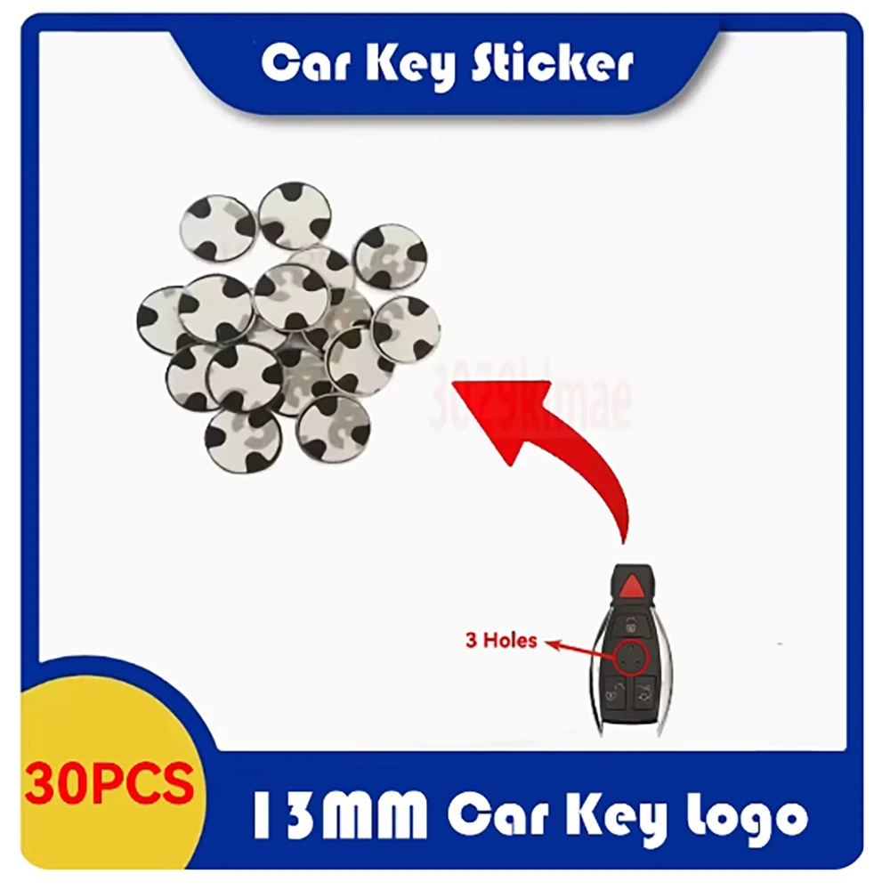 

30pcs/Lot High Quality 13mm Car Key Sticker Emblem Logo Badge for Mercedes for Benz Remote Control Key Cover