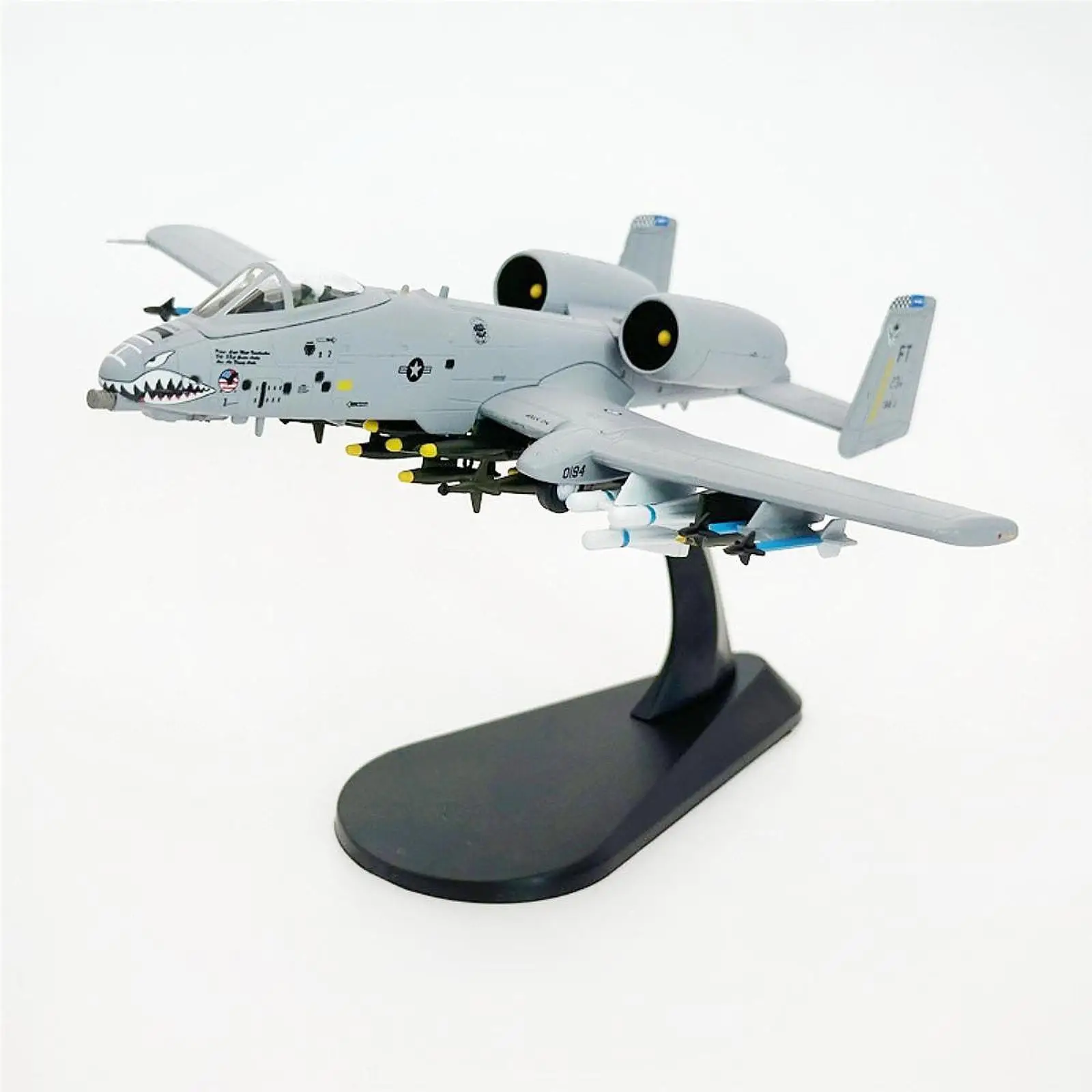 1/100 Scale A-10A Plane Model Toy Kids Toy Aircraft for Shelf Office Desktop
