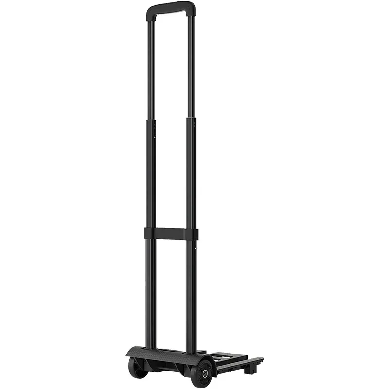 2 Rounds Folding Hand Truck Small Lightweight Cart Home Portable Telescopic Dolly Backpack Luggage Travel Moving Shopping