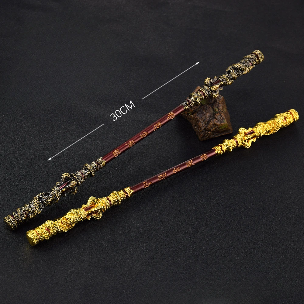 Black Myth Monkey King Game Surrounding Monkey King Golden Rod 30CM Zinc Alloy Metal Model Home Accessories