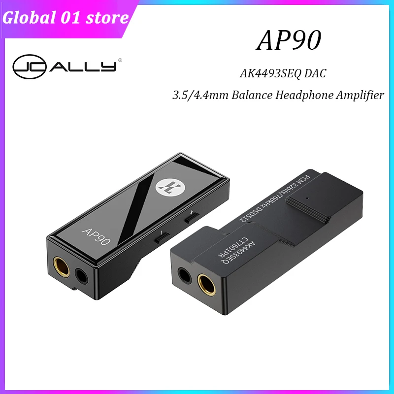 Jcally AP90 Headphone Amplifier AK4493SEQ DAC USB C Decoder Type-c To 3.5 4.4mm Jack Audio HiFi AMP 32Bit 768KHz DSD512 Dongle