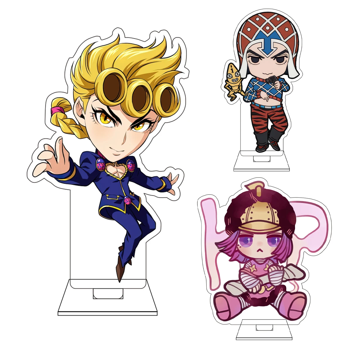

10CM Anime JoJo's Bizarre Adventure Cosplay Cute Acrylic Figure Stand Plate Jotaro Kujo Joseph Joestar Ornaments Gifts