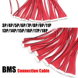 4S~17S BMS Balance Cable 2.0MM 2.54MM Lithium Battery Protection Board Connection Wire PIN 4P 5P 7P 8P 9P 11P 14P 15P 17PIN 35CM