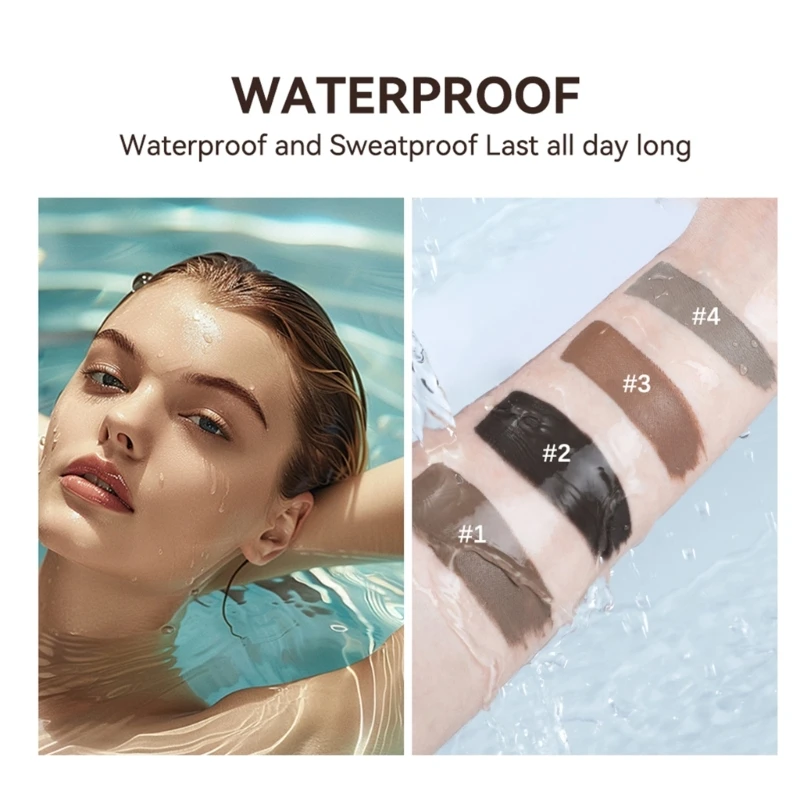 Sneldrogende Brow Gel Waterdichte Wenkbrauwgel met Dubbele Kop Wilde Wenkbrauwverf Vormgevende Crème voor Wenkbrauwmake-up