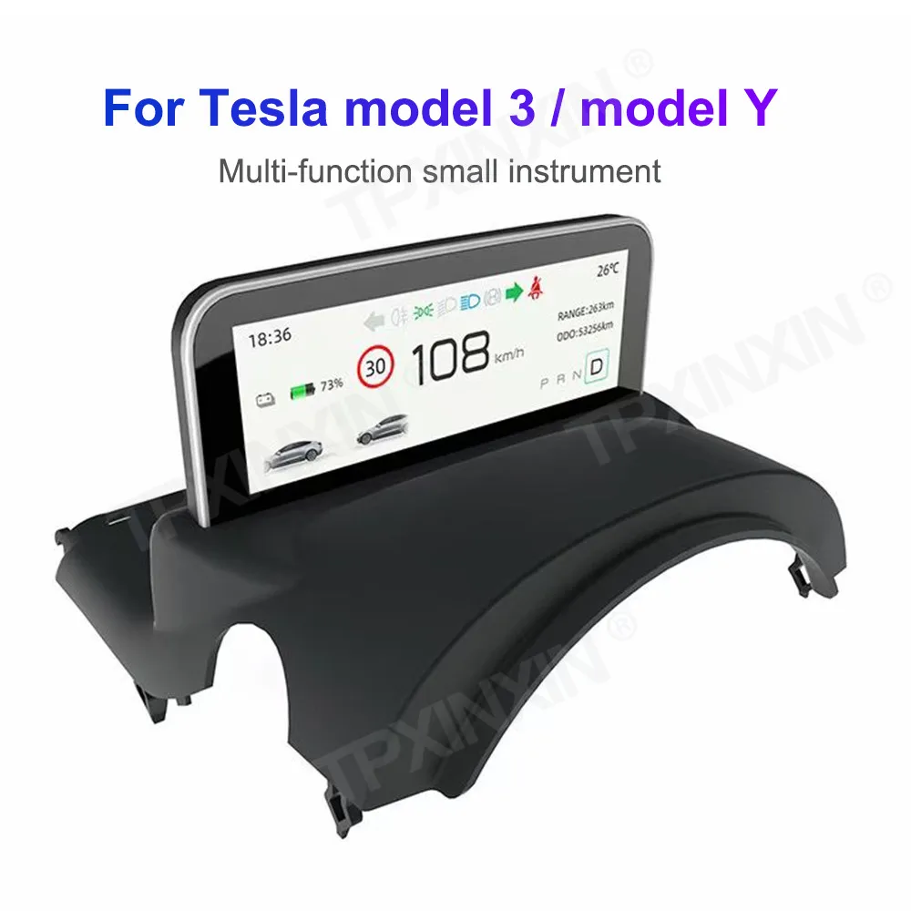 For Tesla Model 3 Model Y LCD Dashboard Panel Virtual Cluster Digital Multimedia GPS Navi Unit Speedometer