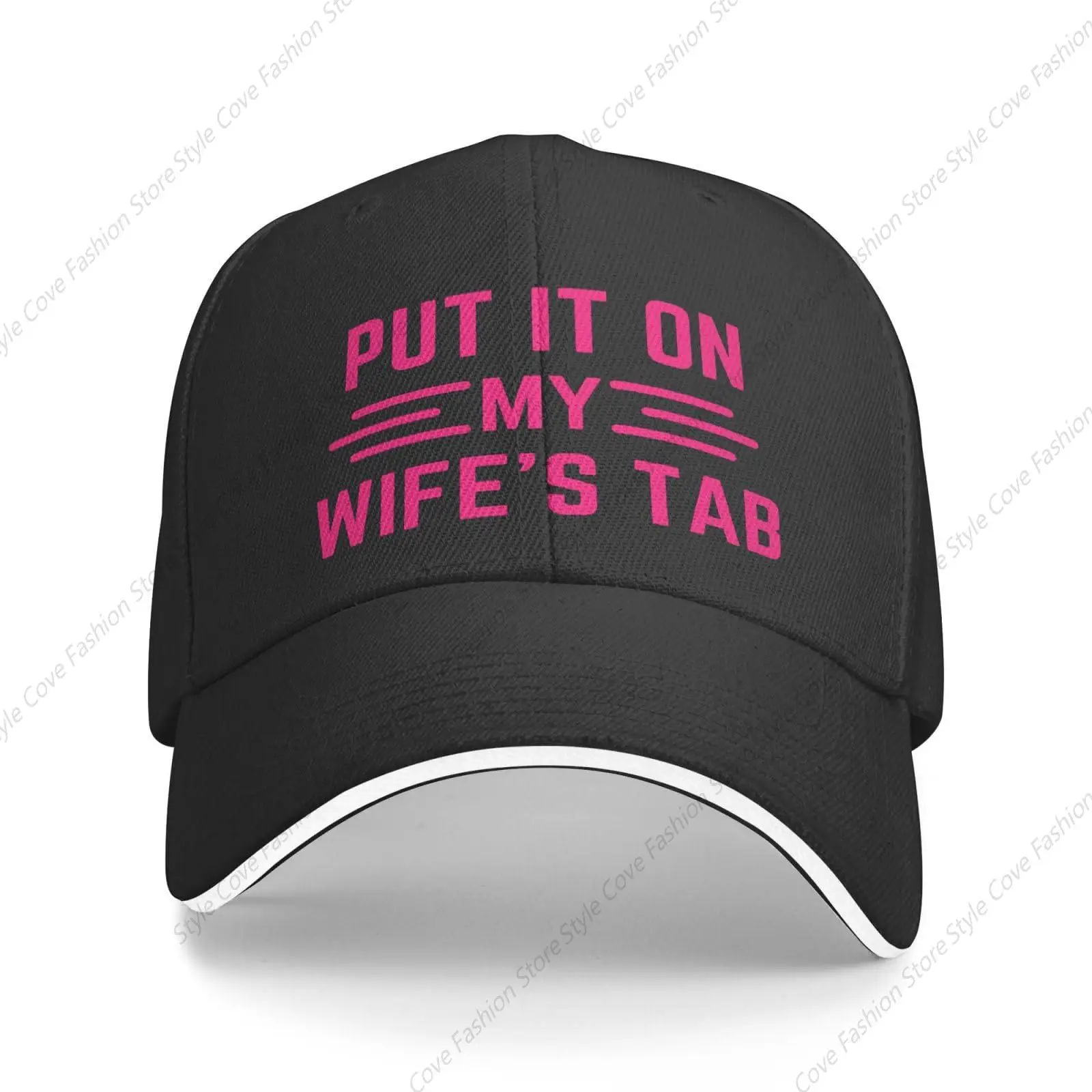 

Put It On My Wife's Tab Mother's Day Valentine's Day Hat Men Women Trucker Hat Gift Baseball Cap Breathable Four Seasons Cap