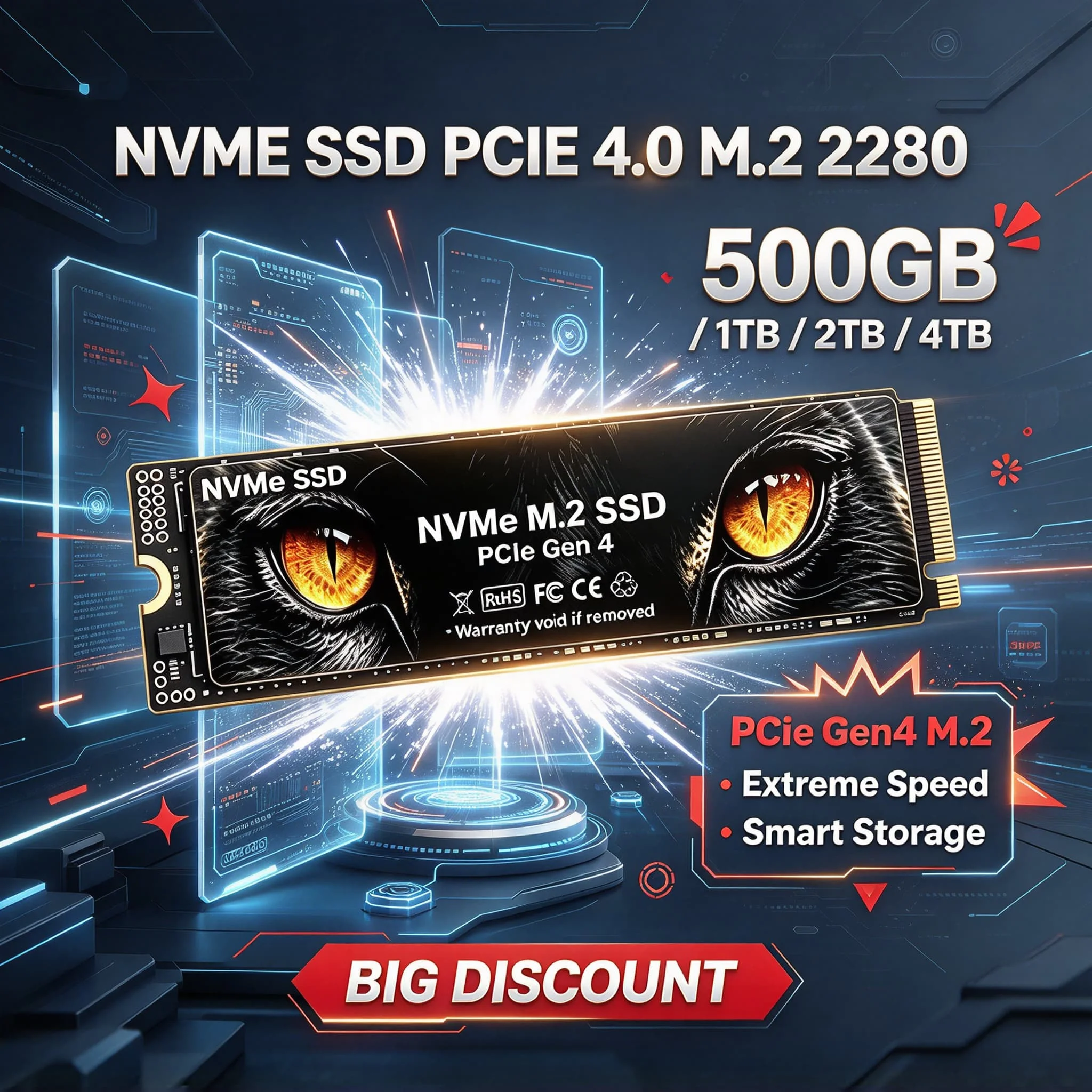Inside Solid State Drive YJ M2 NVMe PCIe Gen4 SSD 2026 Fast Speed Notebooks SSDs 500GB 1TB 2TB 4TB Gaming Office PC Notebook