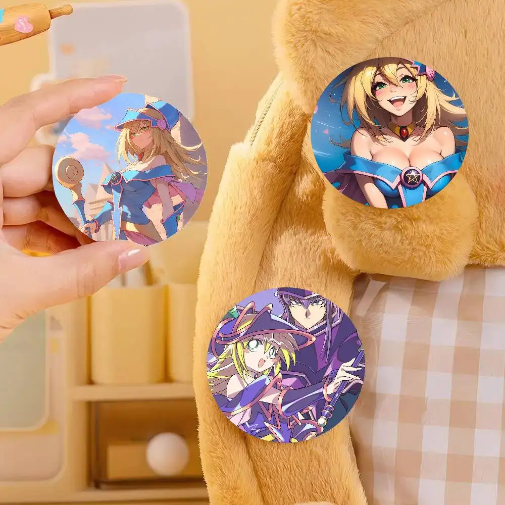 Dark Magician Girl Anime Y-Yami Yugi Cartoon Style Badge Brooches On Backpack Decoration Round Enamel Pins For Accessorys