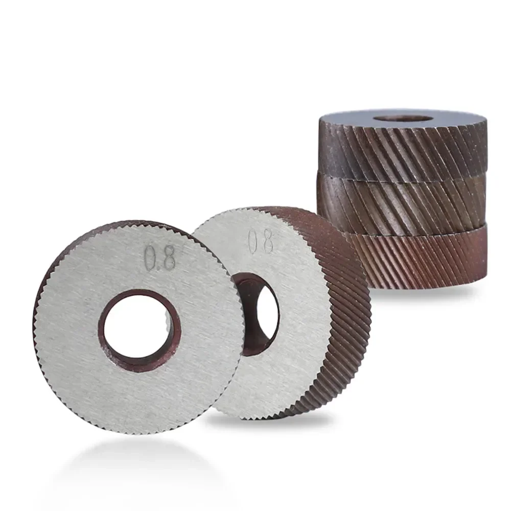 2 pezzi 0.8mm ruota zigrinata diagonale antiscivolo per tornio in metallo