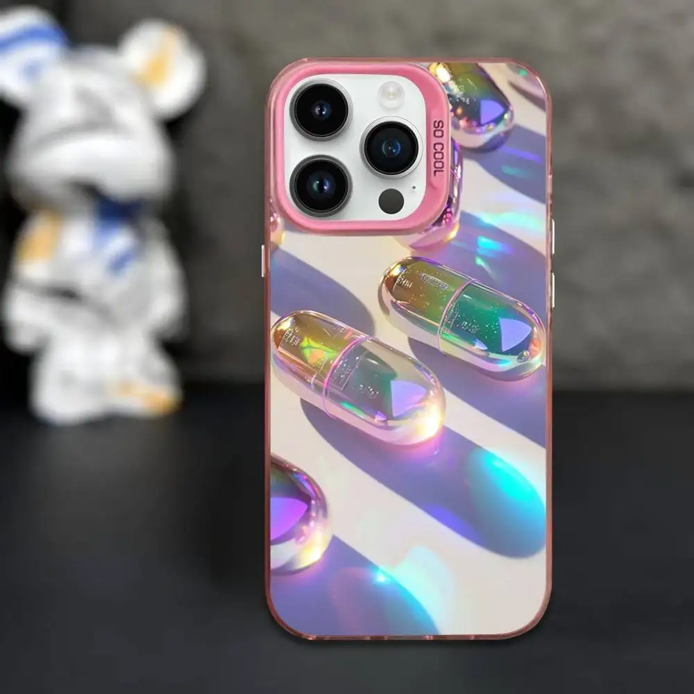 حافظة هاتف باللون الوردي المبهر لهواتف iPhone 16,15,14,13,12,11,Mini,Pro,XS,SE,MAX غطاء سيليكون وردي غير لامع #5