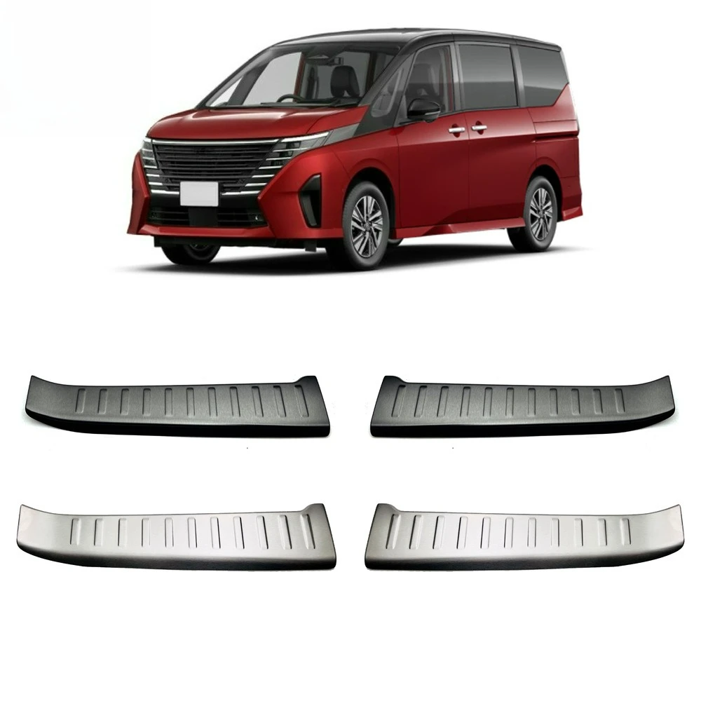 

For Nissan SERENA C28 2023 2024 Stainless Steel Rear Bumper Protector Trunk Sill Plate Cover Protection Sticker Plate Trim