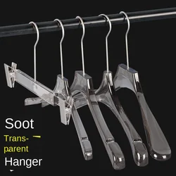 Acrylic hanger clothing store women's clothing store special non-slip black clothes support gray pants clip hanger