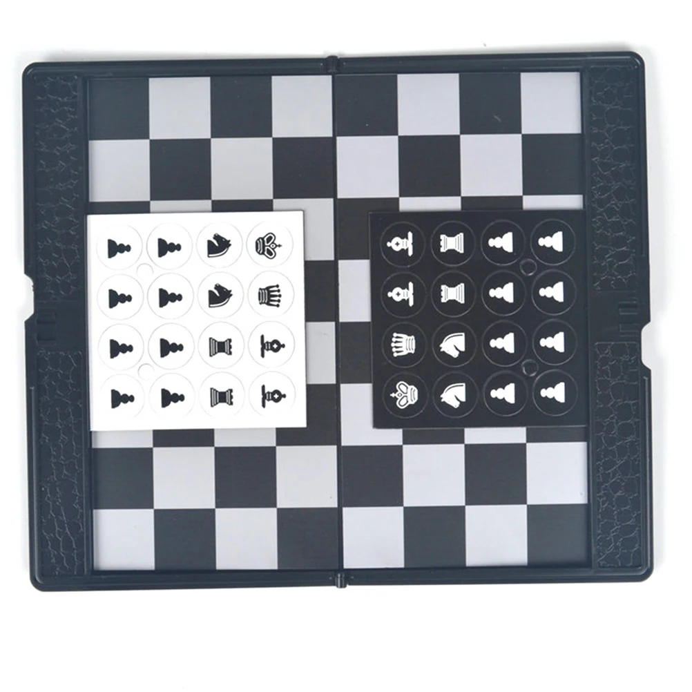 

Portable Chess Funny Game International Checkers Foldable Easy to Carry Board Magnetic Toy for Kids