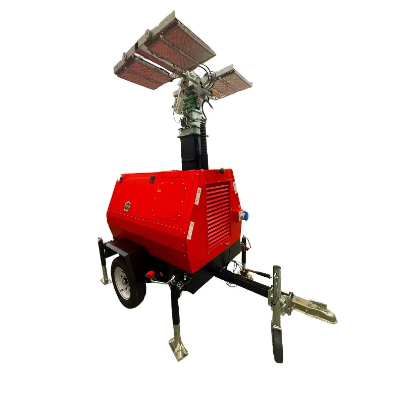 Customized Mobile LED Lighthouse with 9-meter Hydraulic Lifting Pole Lighting Tower for Construction and Road Rescue