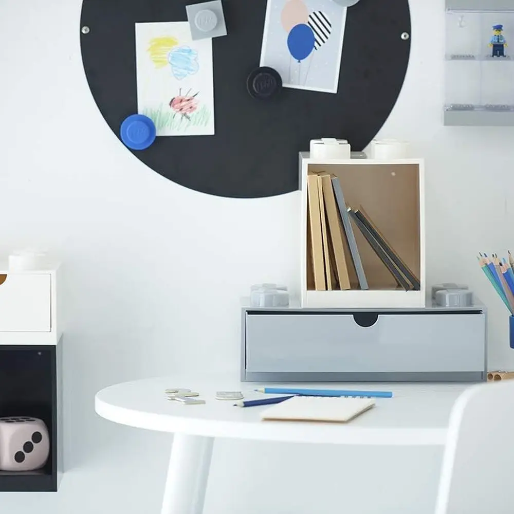 مجموعات أدراج LDesk باللون الرمادي والأسود والأبيض