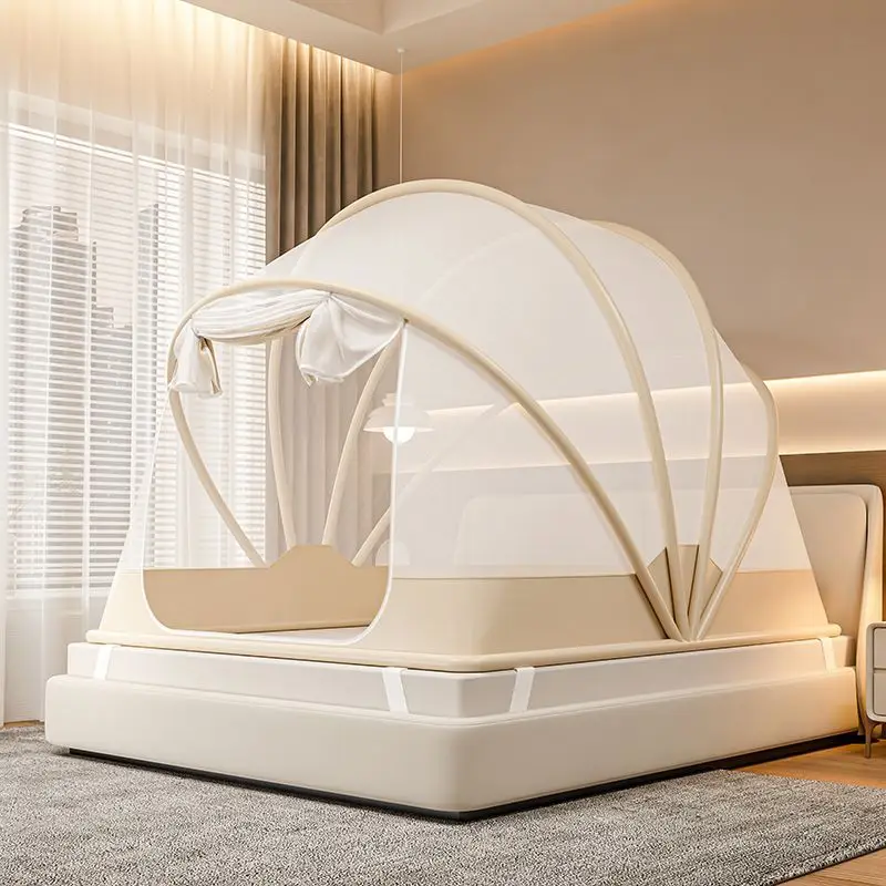 

Складная москитная сетка-балдахин для кровати, портативная, мгновенная установка без сборки, для спальни, дома, путешествий, использования в помещении