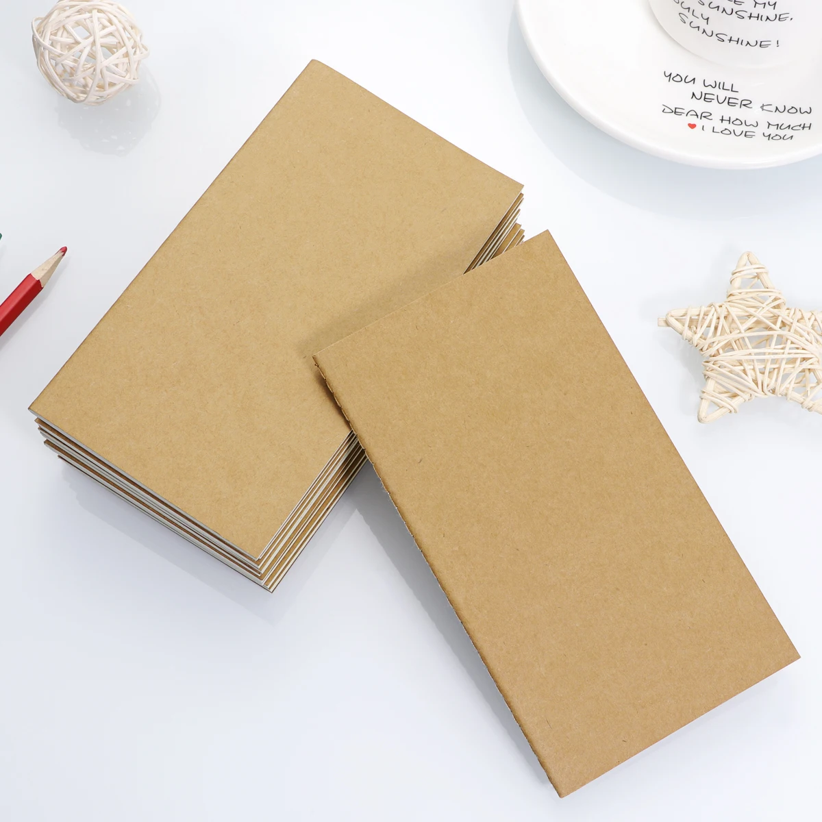 

10 PCS Notepad Retro Book Memo Dairy Small Pocket Blank Notebook for Work Travel