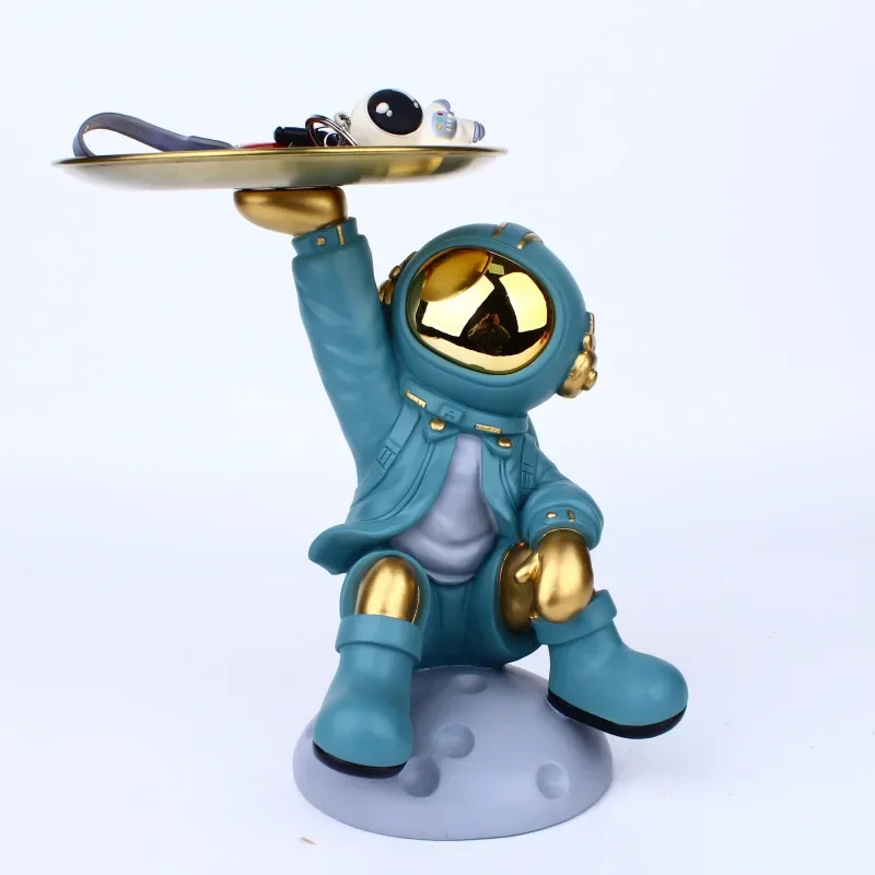 25cm Nordic creativity Space Astronaut resin Sculpture storage box figure model ornament Statue Living room home Home decor