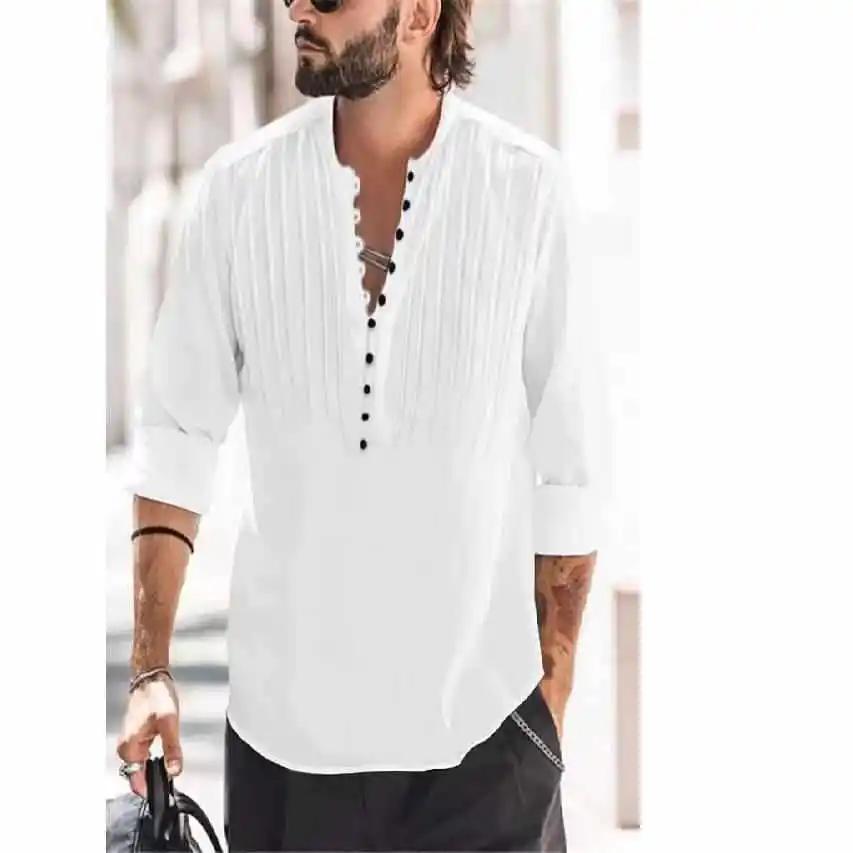 

Men's Casual Long Sve irt Color Blo Slim Fit Color Faion Urban Sle Breathable Polyester Cotton Blend Zipper ...