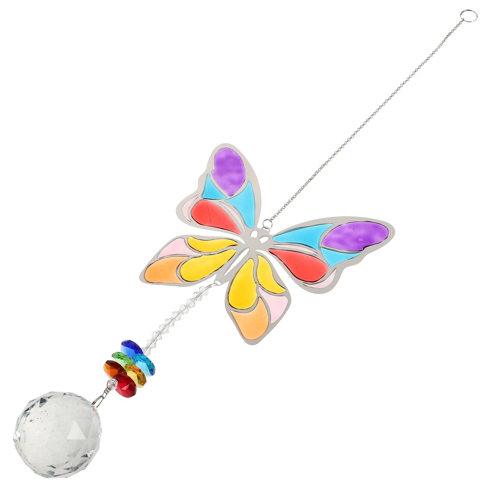 

Elegant Butterfly Hanging Decor with Sparkling Crystals for Windows and Gardens Lightweight Practical Sun Catcher