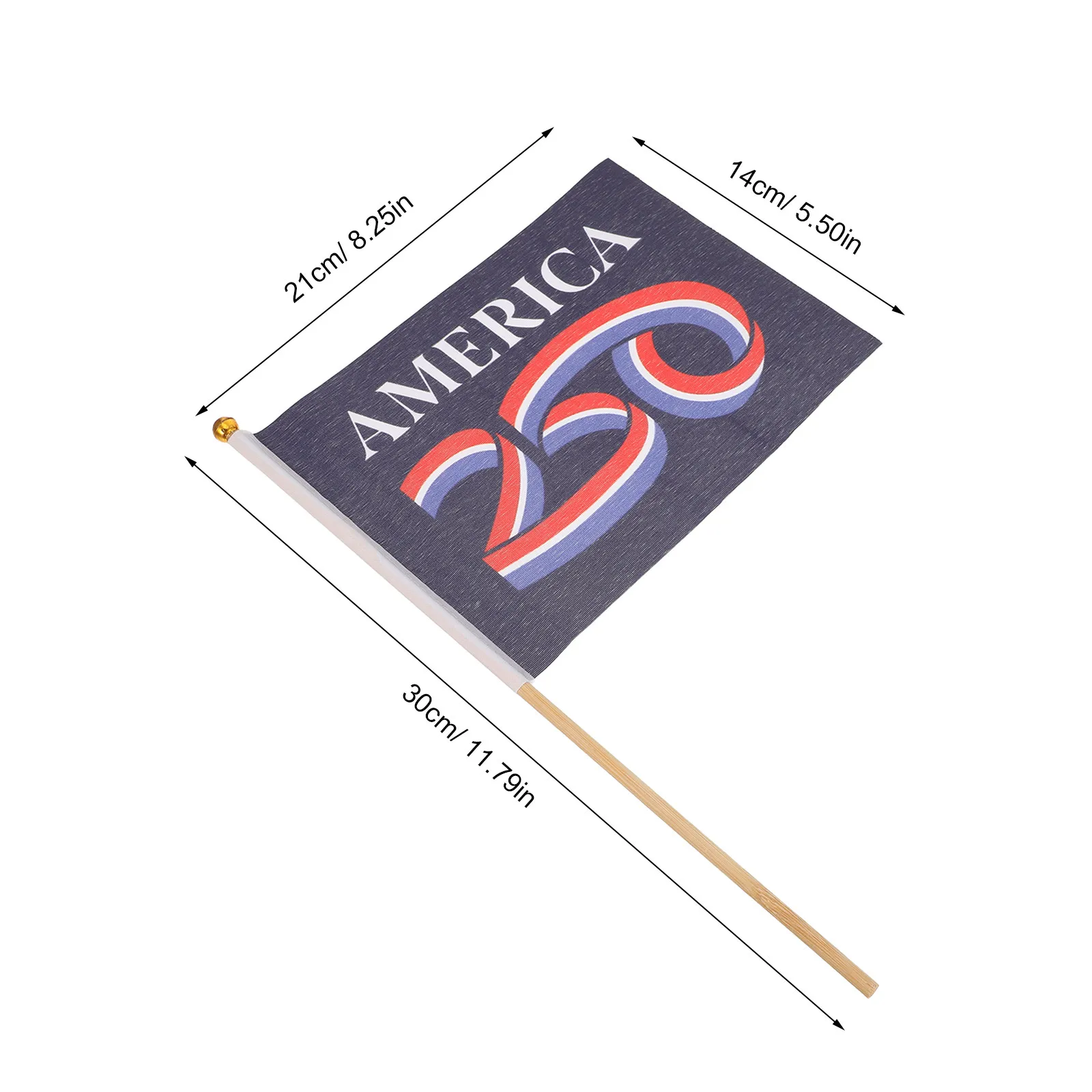 20Pcs Lightweight Portable Hand Waving Flags on Stick 2026 America Birthday Celebration Flag for Us Independence Day 4Th July