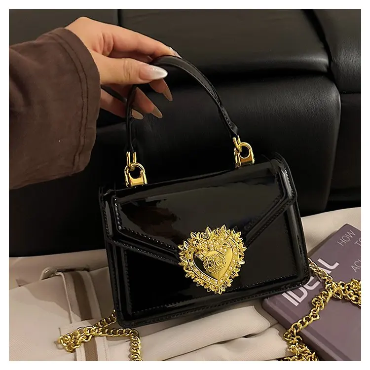 Модная женская сумка 2026 года с дизайном в виде сердца, кошелек на плечо со съемной цепочкой, универсальная сумка через плечо и ручная сумка