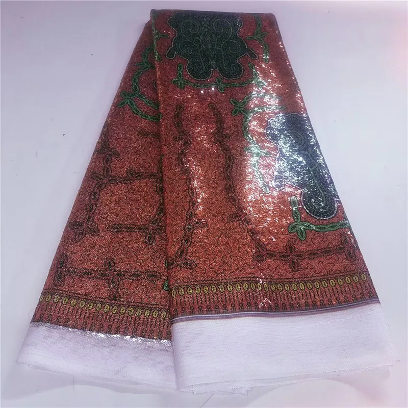 2026 popular wax fabric, high-quality retro sequins, African batik fabric, size 5/batch for party dresses