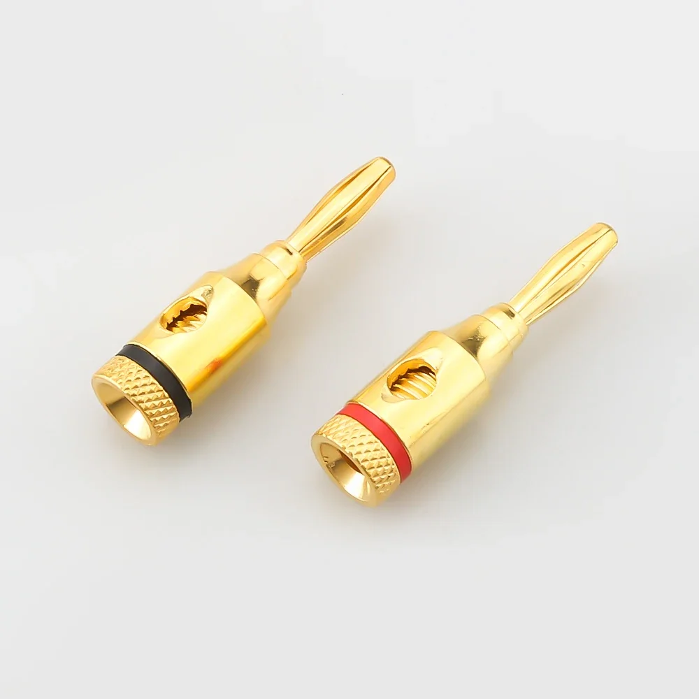 Wysokiej jakości pozłacana wtyczka bananowa przewód głośnikowy złącze typu jack