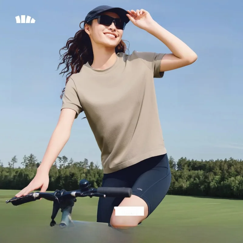 

Женская спортивная футболка Qui Dry Bare Sensation DR022 с коротким рукавом для активного отдыха весна-лето, дышащая, для походов и фитнеса, внутренняя одежда