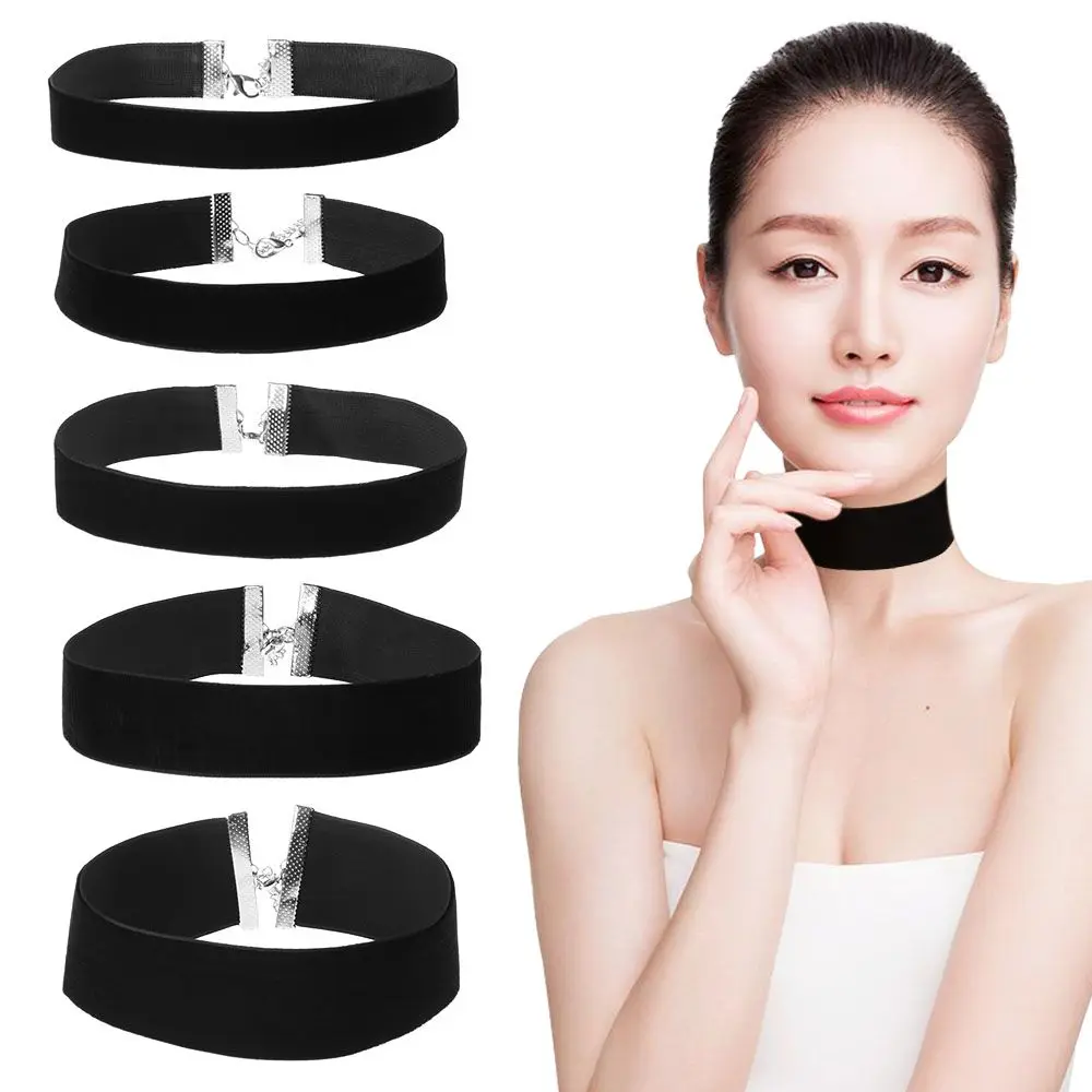 Colliers ras du cou en velours noir pour femmes, Style gothique, corde, tatouage, décoration de cou, ras du cou court, bijoux sur le cou pour filles