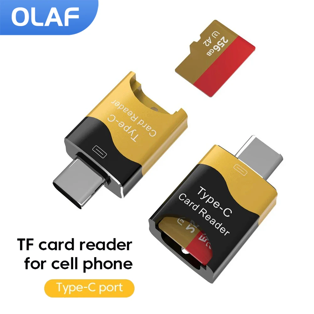 Mini Type-C OTG Card Reader Micro SD TF Memory Card Reader Flash Drive Card Slot Plug Play Adapter For Xiaomi Huawei MacBook