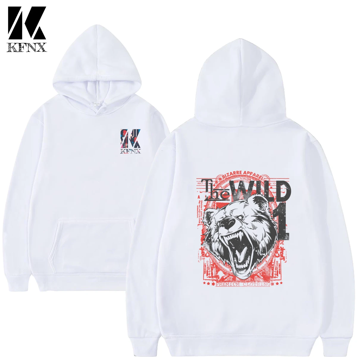 

Men sports hoodie fashion letter print pattern sweatshirt loose casual Harajuku hooded pullover sportswear KFXN new autumn style