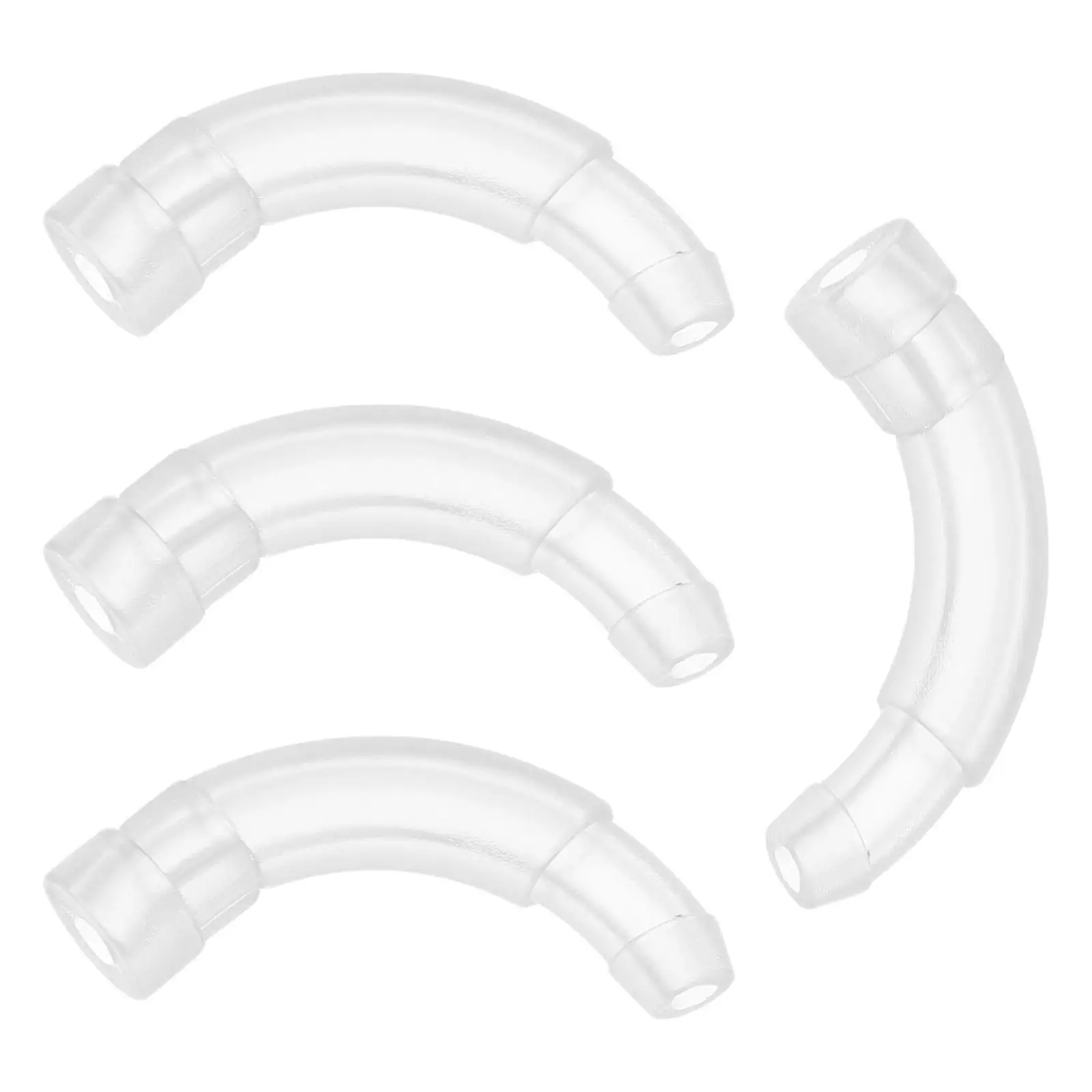 

4Pcs Hearing Aid Accessories Earmold Earhook Elbow Joint Replacement Parts for DIY Repair Tubing Connector Compatible Bte Models