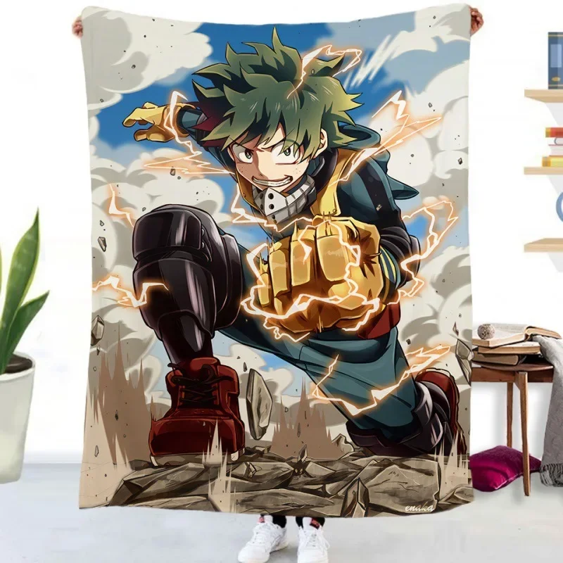 My Hero Academia Flannel Blanket For Kid Boys Girl Bedroom Decor Gift Picnic Travel Bed Sofa Chair Applicable All Season Blanket